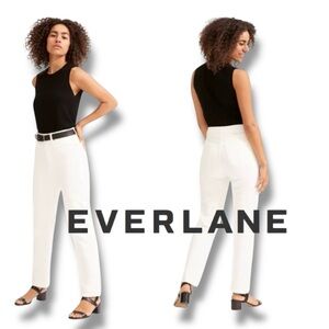 Everlane High Rise Straight‎ Jean White Sz 30 Classic Cotton Stretch Denim